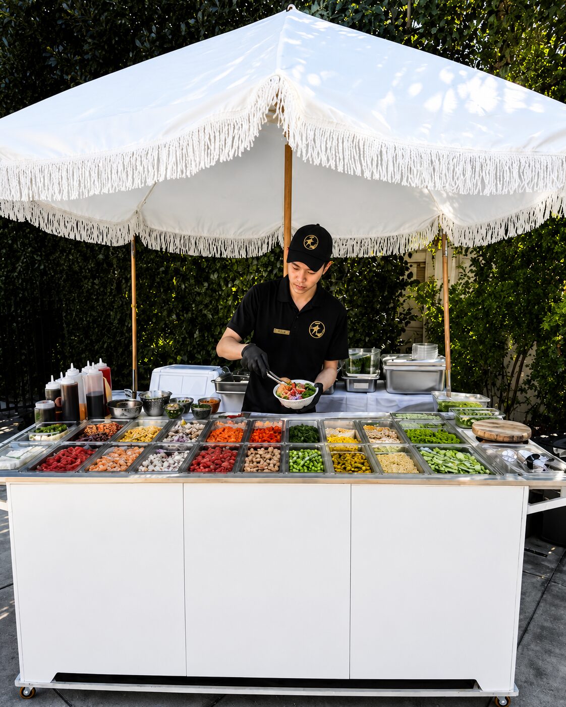 Build your own poke bowl catering station